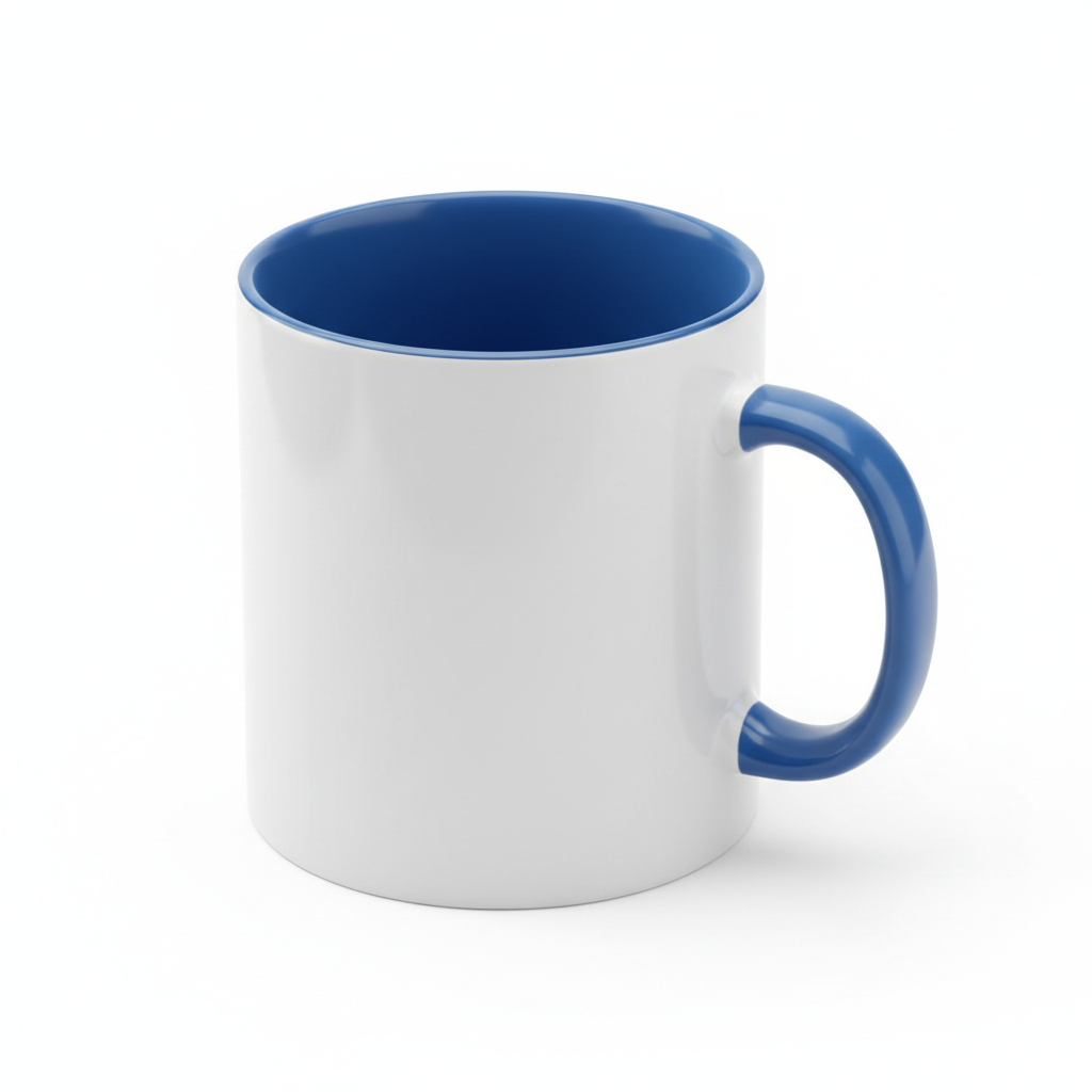 11oz sublimation inner & handle color blue