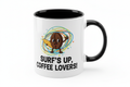 11oz sublimation inner & handle color mug, black with advertising print