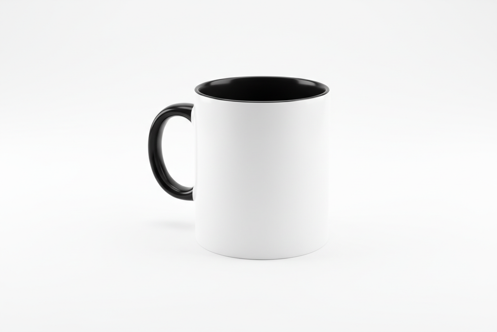 11oz sublimation with inner and handle black 