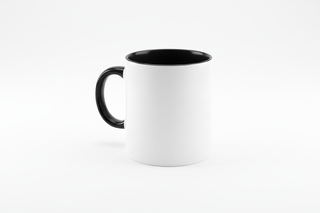 11oz sublimation with inner and handle black 