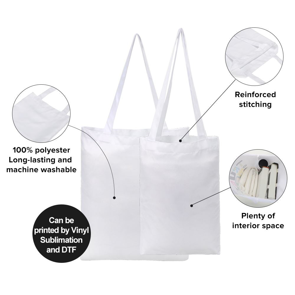 Tote TW102, Large Size White Color-H16.5XW15