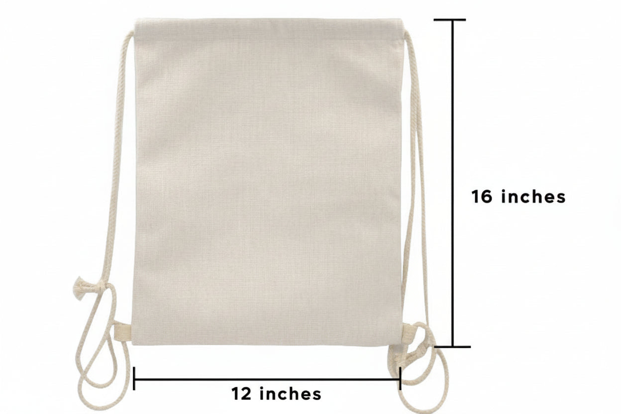 Drawstring Bag DE101 Linen H16XW12