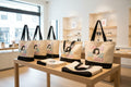 Tote TK102 Natural Linen With Black BaseH14.2*W18.9