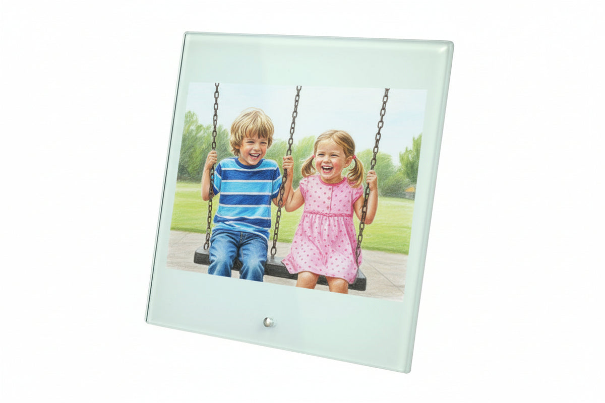 glass panel photo-square-standing-7.9x7.9 inch