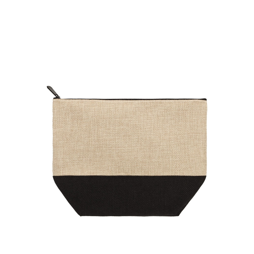 Cosmetic Bag CB101 Dark Linen Black Base 7.3x9.45 inch