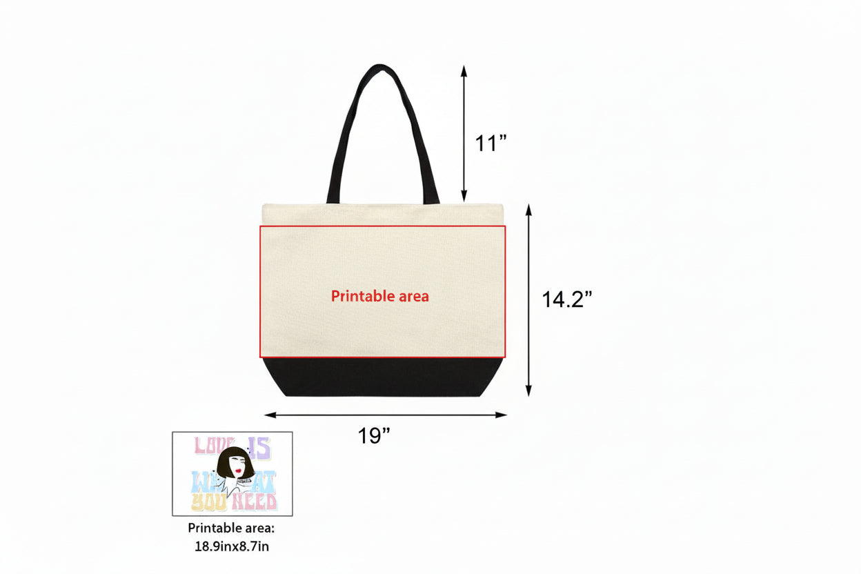 Tote TK102 Natural Linen With Black BaseH14.2*W18.9