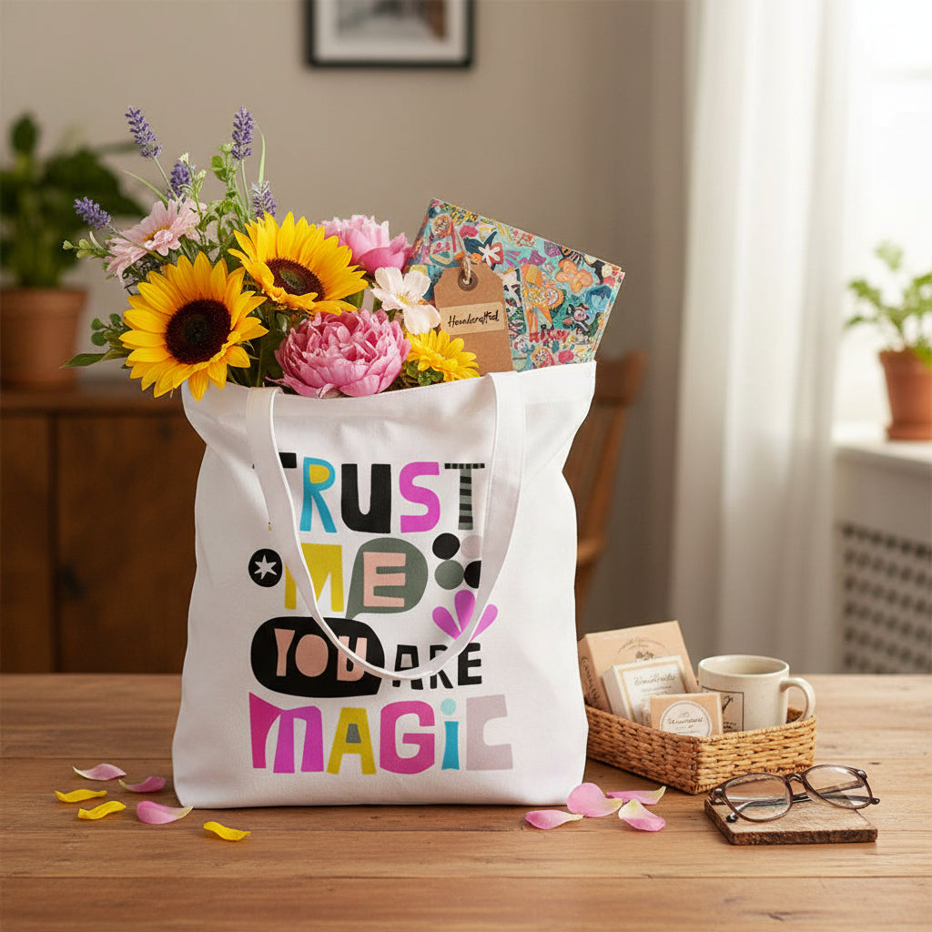 Tote TW102, Large Size White Color-H16.5XW15