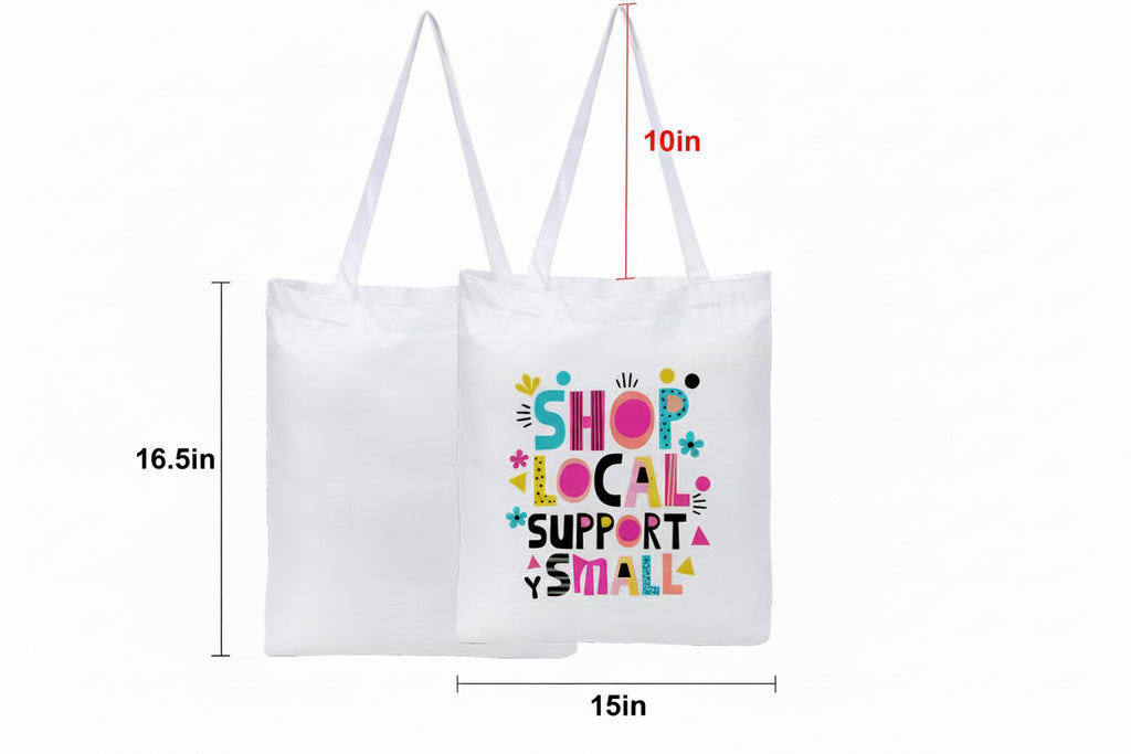 Tote TW102, Large Size White Color-H16.5XW15