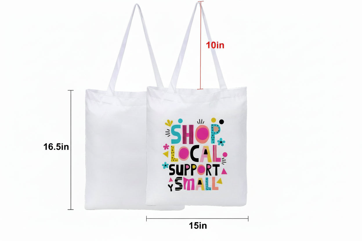 Tote TW102, Large Size White Color-H16.5XW15